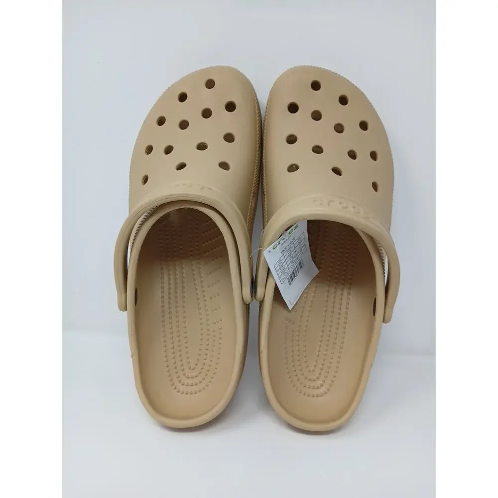 Crocs Classic Wheat Beige Sandal Slip-On Slide Slipper Men's Sz US 13 10001-209